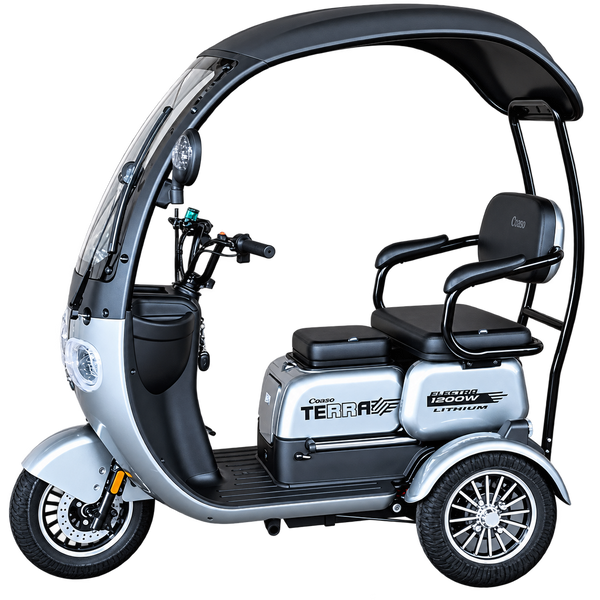 Електричний трицикл Corso &laquo;Terra&raquo; TR-310024 двигун 1200W, акумулятор (LMFP) LiFePO₄ 72V/24Ah, колеса 300-10 198763 фото