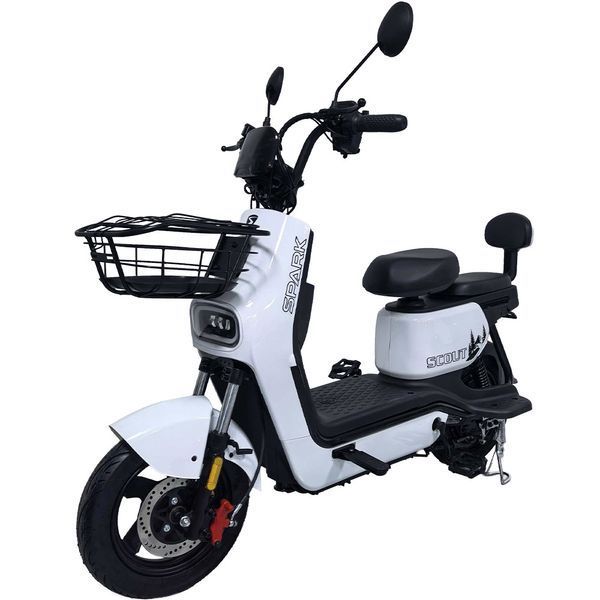 Велосипед з електромотором SPARK SCOUT 14" 60V/1000W/25Ah білий 248009 фото