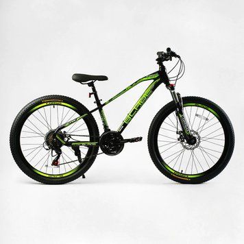 Велосипед Corso &laquo;BLADE&raquo; 26" дюймів BD-26814 (1) рама алюмінієва 13``, обладнання Shimano 21 швидкість, 138264 фото