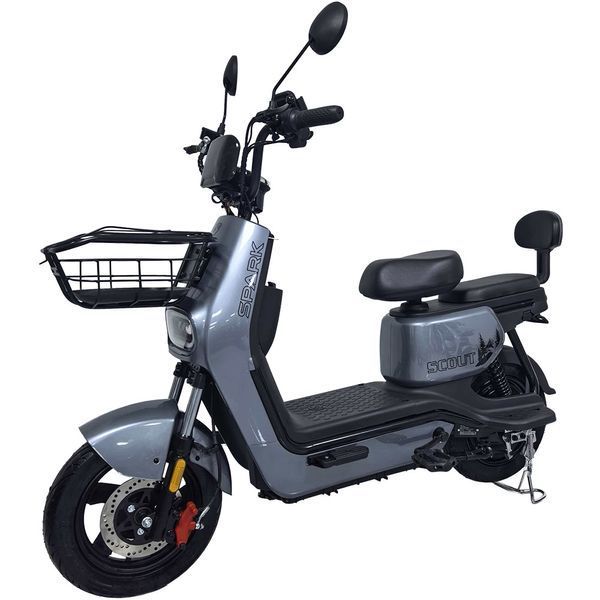 Велосипед з електромотором SPARK SCOUT 14" 60V/1000W/25Ah сірий 248008 фото
