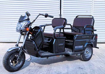 Електричний трицикл Corso &laquo;Sig 12&raquo; S-189331 ТЕМНО-ЗЕЛЕНИЙ, двигун 1500W, акумулятор 72V/30Ah LFP (літій-залізо-фосфат), колеса 350-12 198735 фото
