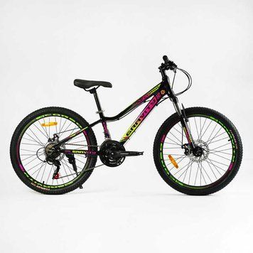 Велосипед Corso &laquo;GRAVITY&raquo; 24" дюйми GR-24191 (1) рама алюмінієва 12&rsquo;&rsquo;, обладнання Shimano 21 швидкість, 137756 фото