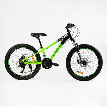 Велосипед Corso «SKYLINE» 24" дюймів SL- 24125 (1) рама алюмінієва 11’’, обладнання Shimano 21 швидкість, 137762 фото