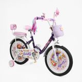 Велосипед 18" дюймов 2-х колесный "Corso" Emily ML-14035 (1) корзина, украшения, ручной тормоз, колокольчик, дополнительные колеса 188191 фото