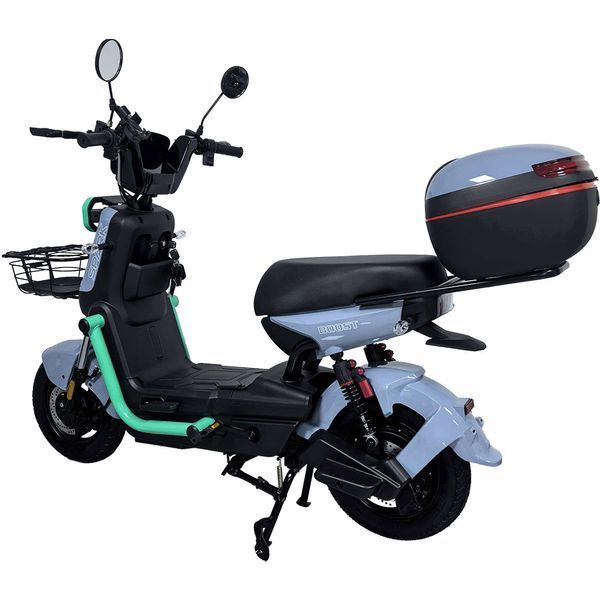 Велосипед с электромотором SPARK BOOST 14" 72V/1200W/25Ah серый с бирюзовым 249194 фото