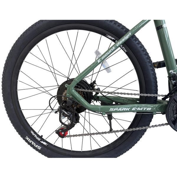 Велосипед з електромотором SPARK E-MTB SHADOW 15" 48V/500W/12,8Ah темно-зелений 239953 фото