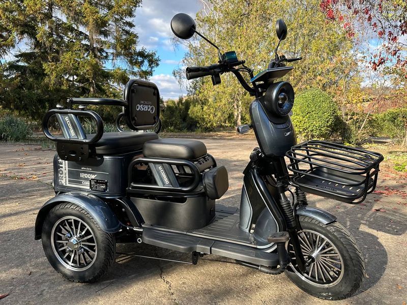 Электрический трицикл Corso &laquo;PROTEX&raquo; PR-702588, электродвигатель 1200W, аккумулятор72V/23Ah, колеса 300-12 181882 фото