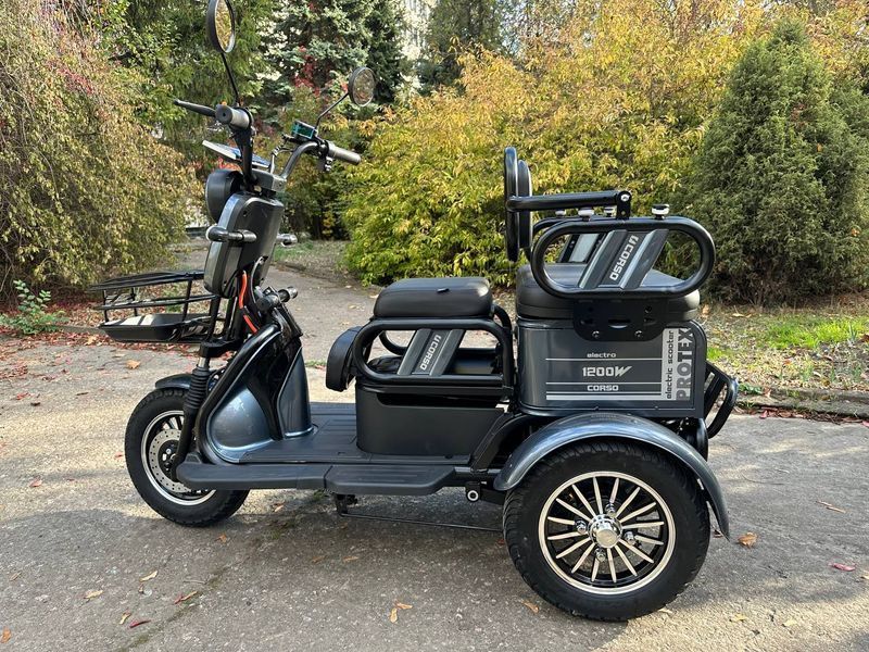 Электрический трицикл Corso &laquo;PROTEX&raquo; PR-702588, электродвигатель 1200W, аккумулятор72V/23Ah, колеса 300-12 181882 фото