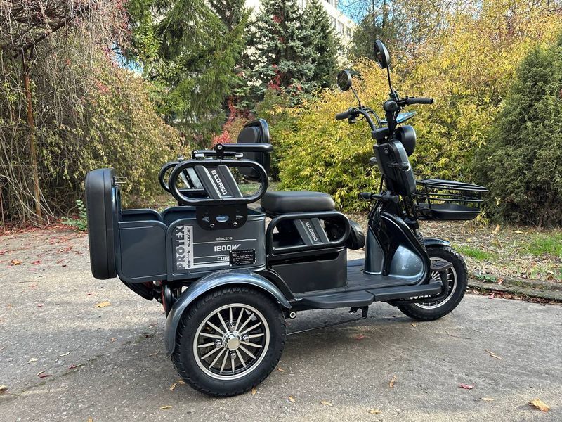 Электрический трицикл Corso &laquo;PROTEX&raquo; PR-702588, электродвигатель 1200W, аккумулятор72V/23Ah, колеса 300-12 181882 фото