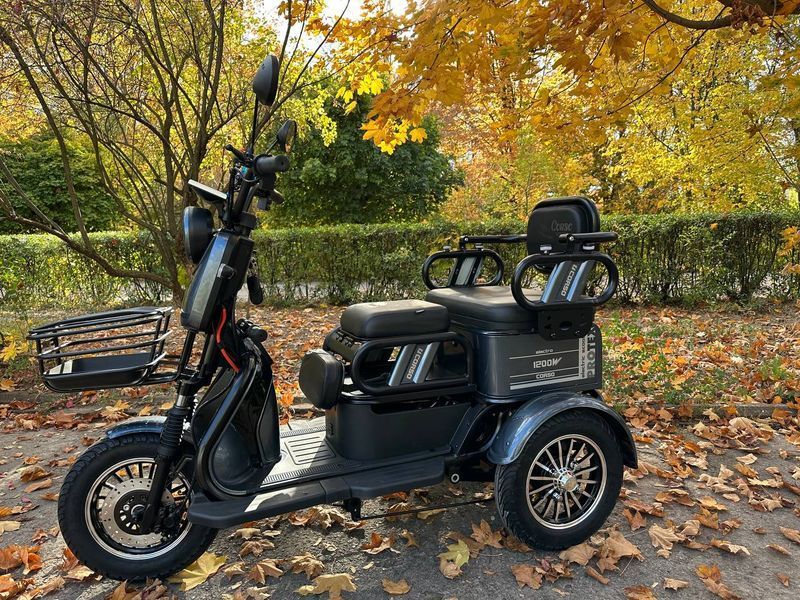 Электрический трицикл Corso &laquo;PROTEX&raquo; PR-702588, электродвигатель 1200W, аккумулятор72V/23Ah, колеса 300-12 181882 фото