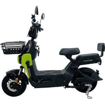 Велосипед з електромотором SPARK TOUR PRO 14" 60V/1000W/20Ah чорний з зеленим 247721 фото