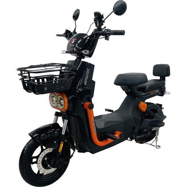 Велосипед с электромотором SPARK TOUR PRO 14" 60V/1000W/20Ah черный с оранжевым 247724 фото