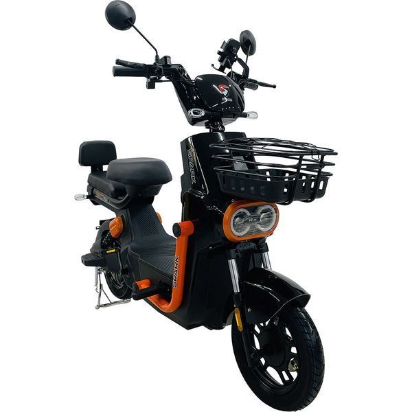 Велосипед с электромотором SPARK TOUR PRO 14" 60V/1000W/20Ah черный с оранжевым 247724 фото