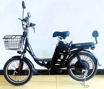 Електровелосипед Corso &laquo;Powerfull&raquo; 20" дюймів FL-10264 (1) ЧОРНИЙ, +кошик, рама алюмінієва, двигун 1000W, акум. 60V28Ah літієвий 190159 фото