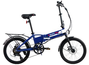 Электровелосипед SWIFT.PRO 20 FLD AL "ROCK008" E-BIKE 250W 4039E_blue фото