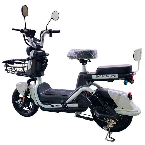 Велосипед з електромотором SPARK R7 14" 60V/800W/25Ah білий 247910 фото