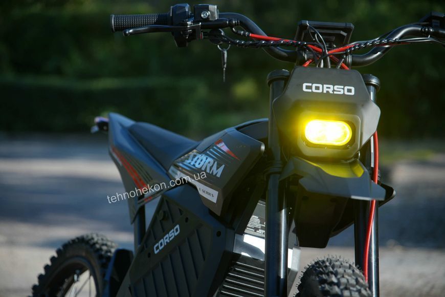 Діртбайк електричний Corso Storm E-3000 Rally SM-42506 рама сталева, двигун 2999W, акумулятор літієвий 72V27AH 195550 фото
