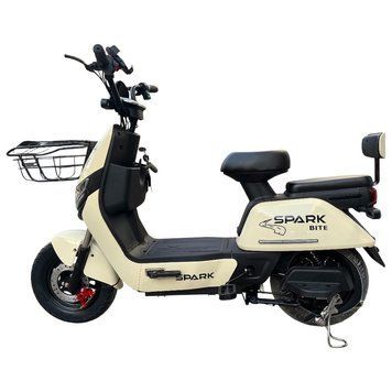 Велосипед з електромотором SPARK BITE 60V/1000W/20Ah 14" кремово-бежевий 218755 фото