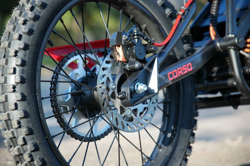 Діртбайк електричний Corso Storm E-2500 Trail SR-74640 (1) рама сталева, двигун 2500W, акумулятор літієвий 60V27AH 192601 фото