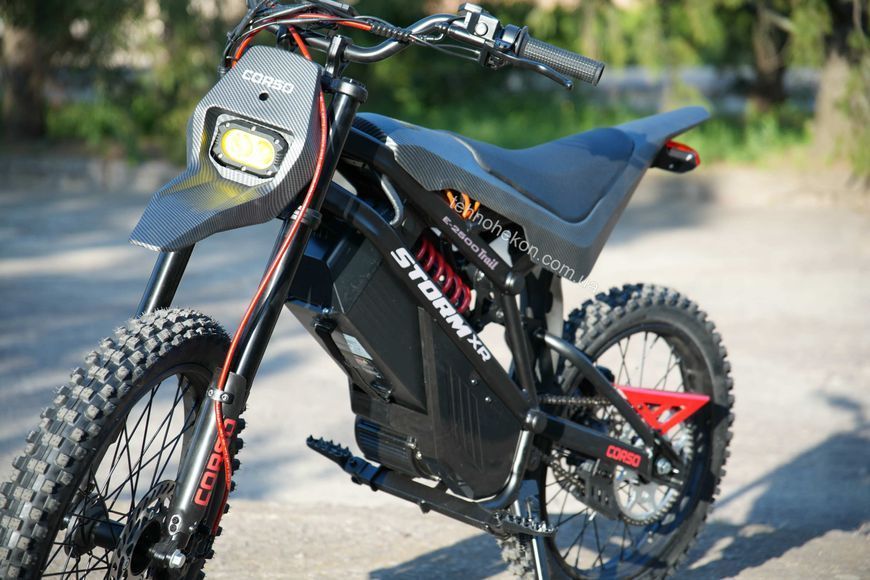 Діртбайк електричний Corso Storm E-2500 Trail SR-74640 (1) рама сталева, двигун 2500W, акумулятор літієвий 60V27AH 192601 фото