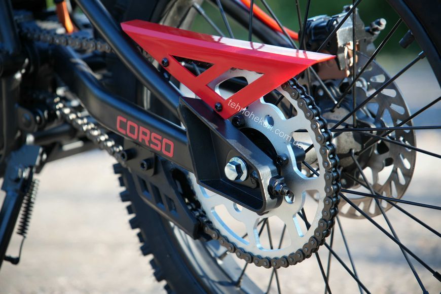 Діртбайк електричний Corso Storm E-2500 Trail SR-74640 (1) рама сталева, двигун 2500W, акумулятор літієвий 60V27AH 192601 фото