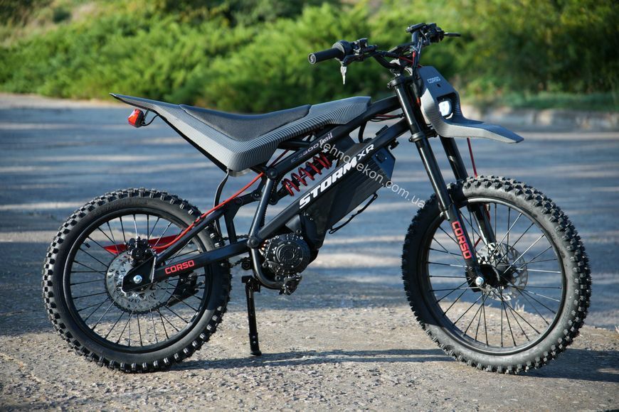 Діртбайк електричний Corso Storm E-2500 Trail SR-74640 (1) рама сталева, двигун 2500W, акумулятор літієвий 60V27AH 192601 фото