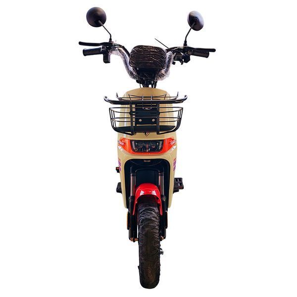 Велосипед з електромотором SPARK R8 14" 60V/800W/20Ah LiFePO4 бежевий з червоним 247914 фото