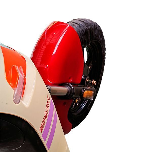 Велосипед з електромотором SPARK R8 14" 60V/800W/20Ah LiFePO4 бежевий з червоним 247914 фото