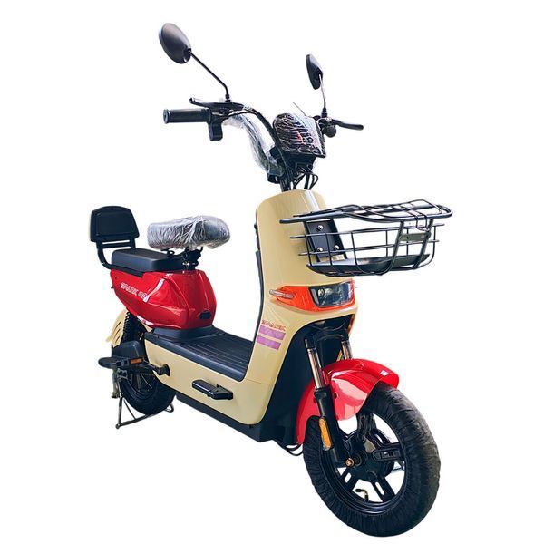 Велосипед з електромотором SPARK R8 14" 60V/800W/20Ah LiFePO4 бежевий з червоним 247914 фото