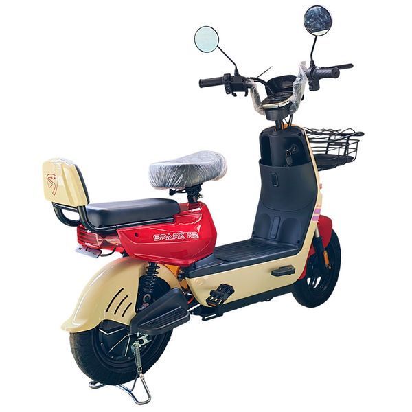 Велосипед з електромотором SPARK R8 14" 60V/800W/20Ah LiFePO4 бежевий з червоним 247914 фото