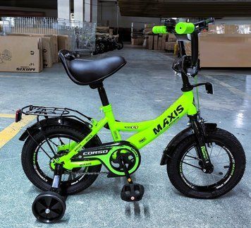 Велосипед 12" дюймів 2-х колісний "CORSO" MAXIS MX-12422 (1) ручне гальмо, дзвіночок, сидіння з ручкою, додаткові колеса 188438 фото