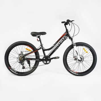 Велосипед Corso «OPTIMA» 24" дюйми TM-24100 (1) рама алюмінієва 11``, обладнання Shimano 21 швидкість, 138368 фото