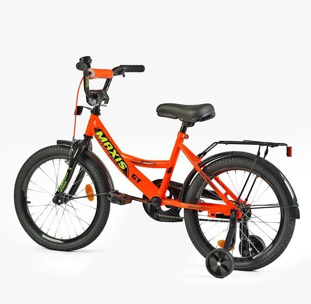 Велосипед 18" дюймов 2-х колесный "CORSO" MAXIS CL-18964 (1) ручной тормоз, звоночек, дополнительные колеса, , в коробке 143324 фото