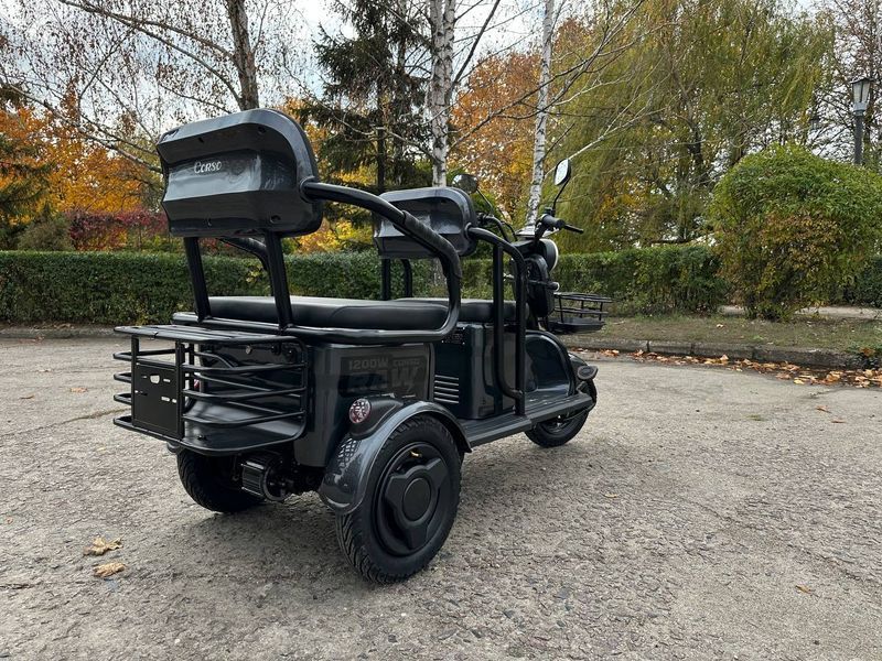 Электрический трицикл Corso "RAW" RW-220075, электродвигатель 1200W, аккумулятор 72V/23Ah графеновый, колеса 300-11 182699 фото