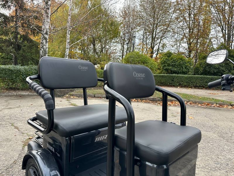 Электрический трицикл Corso "RAW" RW-220075, электродвигатель 1200W, аккумулятор 72V/23Ah графеновый, колеса 300-11 182699 фото