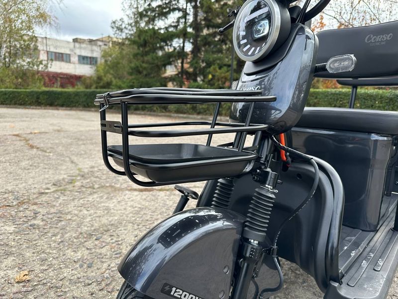Электрический трицикл Corso "RAW" RW-220075, электродвигатель 1200W, аккумулятор 72V/23Ah графеновый, колеса 300-11 182699 фото