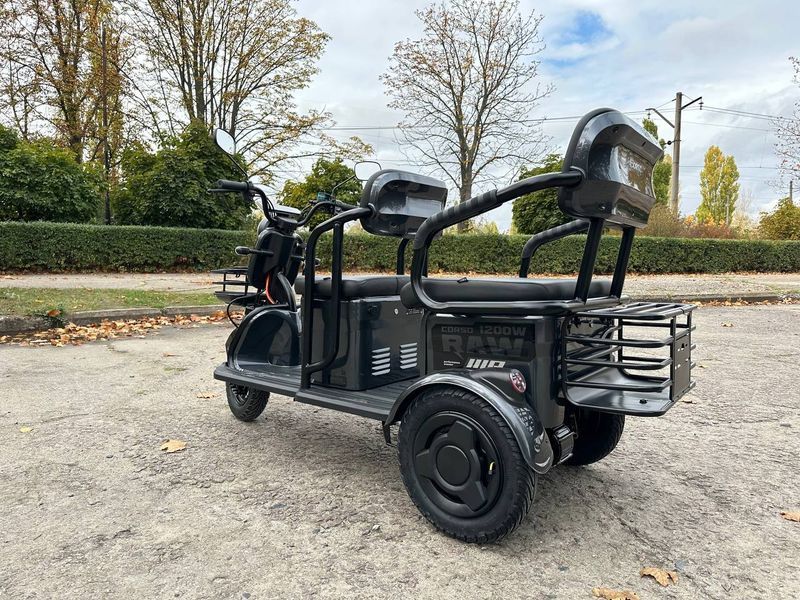 Электрический трицикл Corso "RAW" RW-220075, электродвигатель 1200W, аккумулятор 72V/23Ah графеновый, колеса 300-11 182699 фото