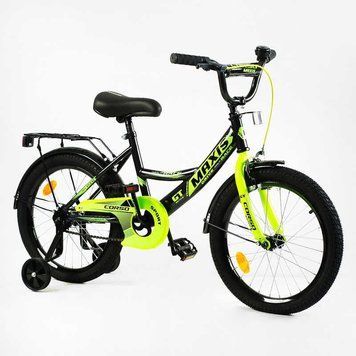 Велосипед 18" дюймів 2-х колісний "CORSO" MAXIS CL-18184 (1) ручне гальмо, дзвіночок, додаткові колеса, , в коробці 143325 фото