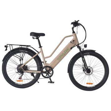Велосипед з електромотором SPARK E-CITY EASY GO 17" 48V/500W/12,5Ah бежевий 239961 фото