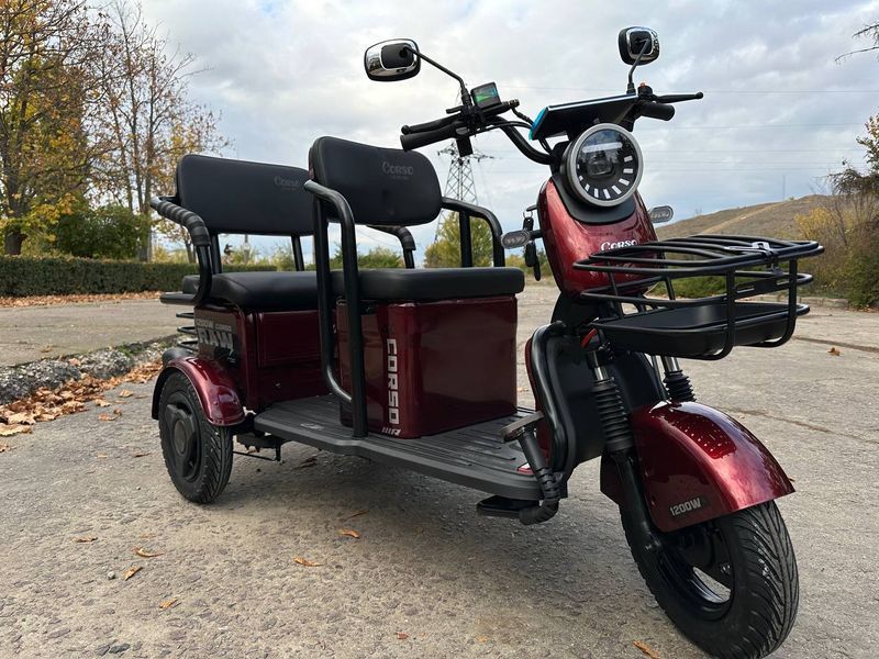 Електричний трицикл Corso &laquo;RAW&raquo; RW-756698 , електродвигун 1200W, акумулятор 72V/23Ah графеновий, колеса 300-10 182701 фото