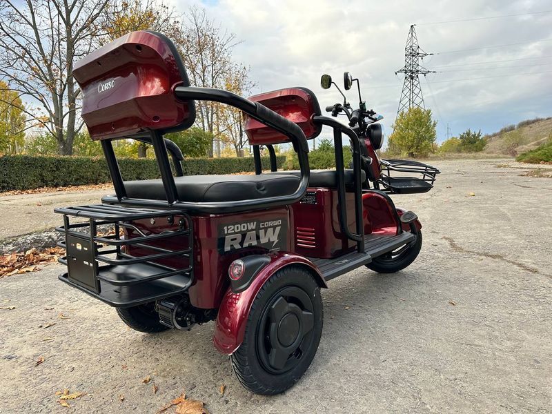Електричний трицикл Corso &laquo;RAW&raquo; RW-756698 , електродвигун 1200W, акумулятор 72V/23Ah графеновий, колеса 300-10 182701 фото