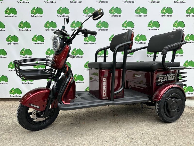 Електричний трицикл Corso &laquo;RAW&raquo; RW-756698 , електродвигун 1200W, акумулятор 72V/23Ah графеновий, колеса 300-10 182701 фото