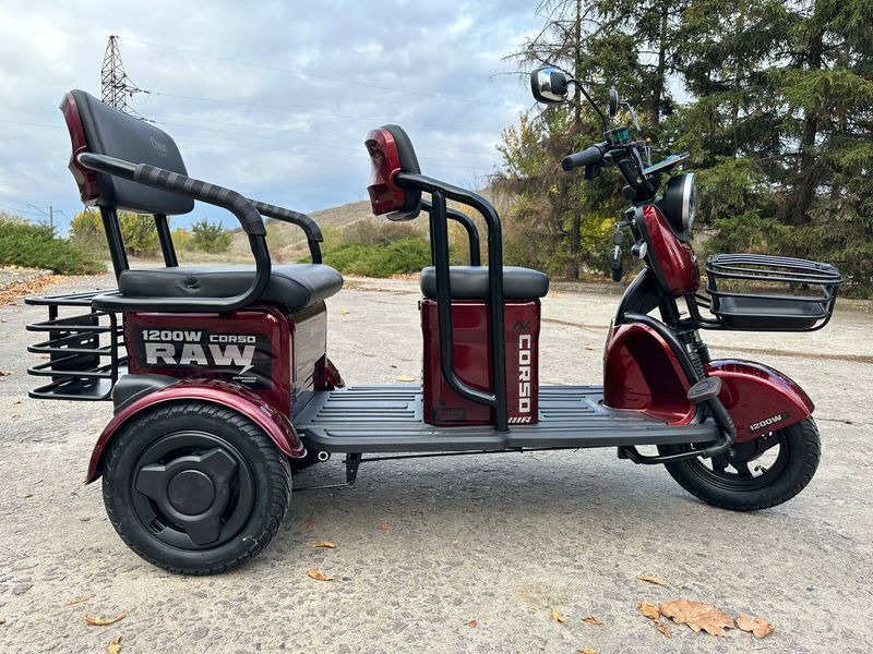 Електричний трицикл Corso &laquo;RAW&raquo; RW-756698 , електродвигун 1200W, акумулятор 72V/23Ah графеновий, колеса 300-10 182701 фото