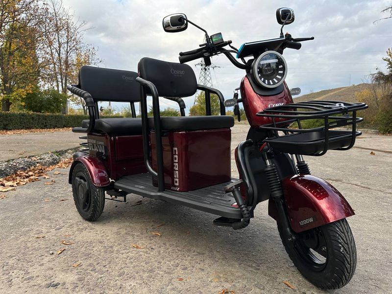 Електричний трицикл Corso &laquo;RAW&raquo; RW-756698 , електродвигун 1200W, акумулятор 72V/23Ah графеновий, колеса 300-10 182701 фото