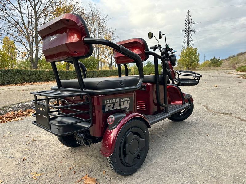 Електричний трицикл Corso &laquo;RAW&raquo; RW-756698 , електродвигун 1200W, акумулятор 72V/23Ah графеновий, колеса 300-10 182701 фото