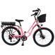 Велосипед з електромотором SPARK E-CITY LITE 17" 48V/500W/12,8Ah малиновий 218741 фото 1