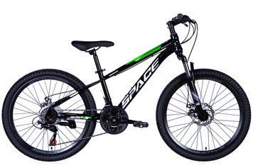 Велосипед ST 24" SPACE SATURN DD FR рама-13" чорно-зелений 2024 OPS-SP-24-013 фото