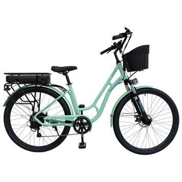 Велосипед с электромотором SPARK E-CITY LITE 18" 48V/500W/12,8Ah мятный 218743 фото