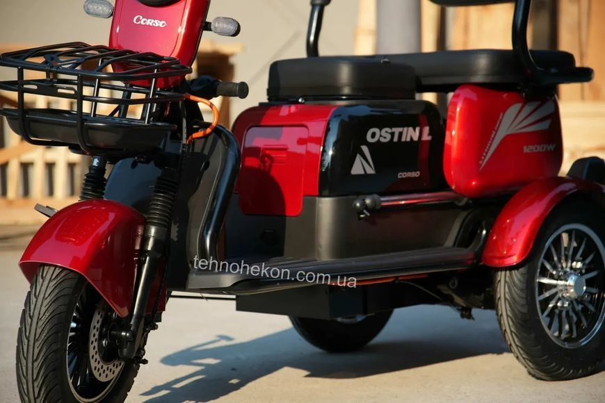 Електричний трицикл Corso &laquo;Ostin Pro&raquo; SN-208735 , двигун 1200W, акумулятор 72V/28Ah, колеса 300-10 190731 фото