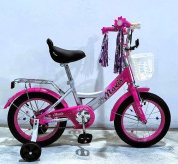 Велосипед 14" дюймів 2-х колісний "CORSO" MAXIS MX-60930 (1) ручне гальмо, дзвіночок, сидіння з ручкою, додаткові колеса 188926 фото